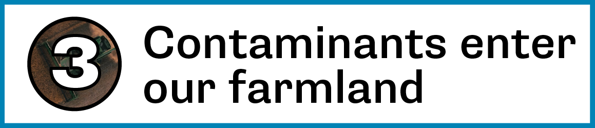3. Contaminants enter our farmland