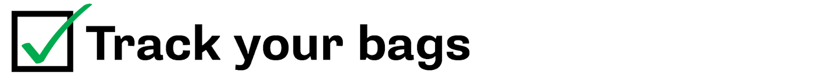 Track your bags