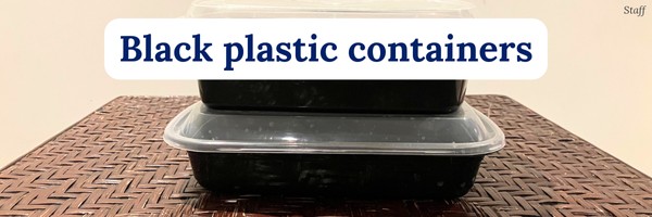Black plastic containers