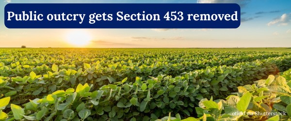 Public outcry gets Section 453 removed